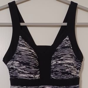 Sleeveless Dress by Tek Gear Black White Grey